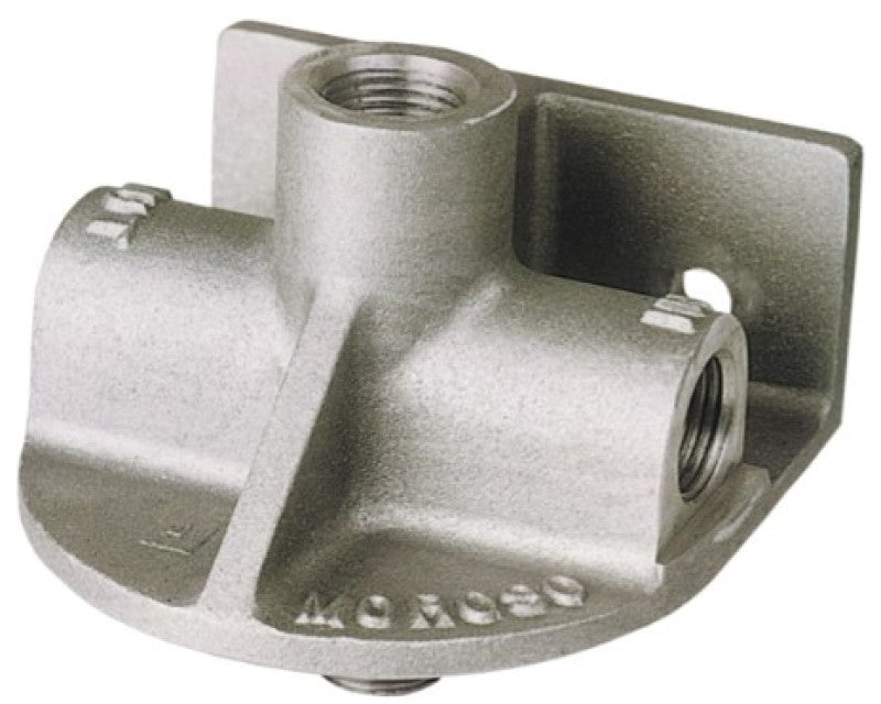 Moroso Chevrolet Big Block/Small Block Oil Filter Adapter - Remote Mount - Inlet Left/Outlet Right Fittings Moroso