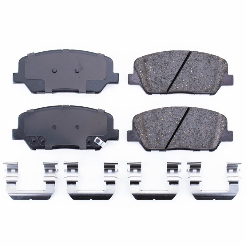 Power Stop 10-16 Hyundai Genesis Coupe Front Z17 Evolution Ceramic Brake Pads w/Hardware Brake Pads - OE PowerStop