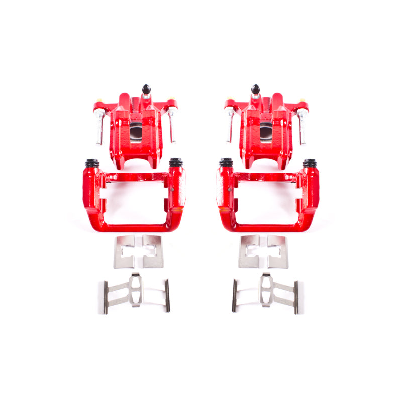 Power Stop 01-03 Acura CL Rear Red Calipers w/Brackets - Pair Brake Calipers - Perf PowerStop