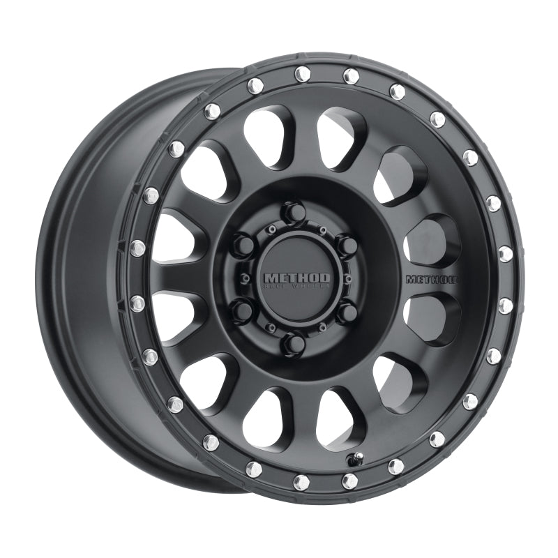 Method MR315 17x9 -12mm Offset 6x5.5 106.25mm CB Matte Black Wheel Wheels - Cast Method Wheels