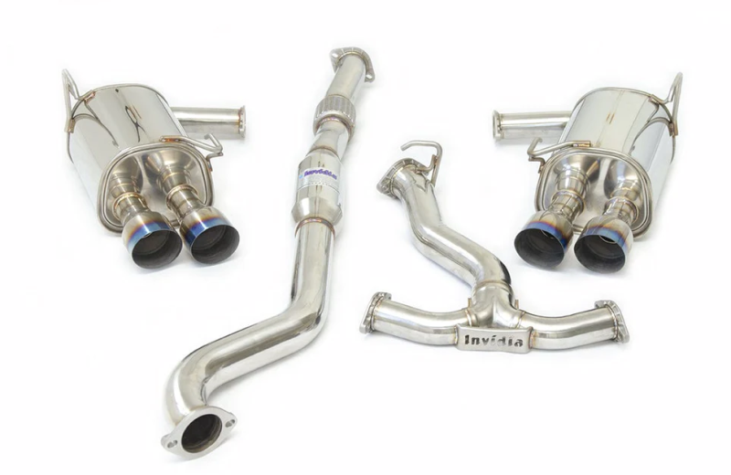 Invidia 2022+ Subaru WRX Q300 Single Layer Titanium Burnt Quad Tip Cat-back Exhaust Catback Invidia