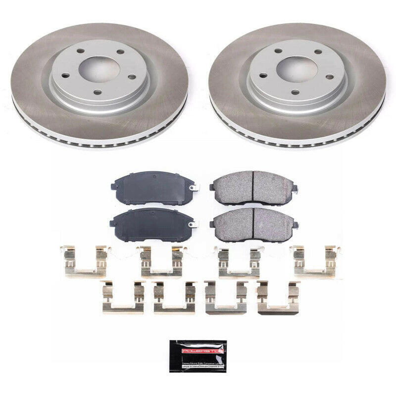 Power Stop 17-18 Nissan Sentra Front Semi-Coated Rotor Kit Brake Kits - Performance Blank PowerStop