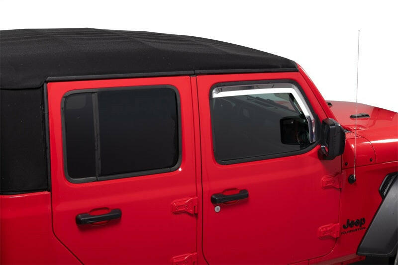 Putco 20-21 Jeep Gladiator JT/JL Element Chrome Window Visors (Front Only) Wind Deflectors Putco