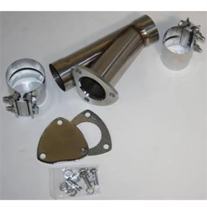 Granatelli 4.0in Stainless Steel Manual Exhaust Cutout Kit w/Slip Fit/Band Clamp Exhaust Cutouts Granatelli Motor Sports