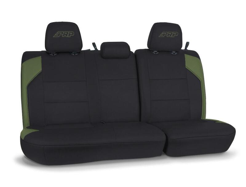 PRP 16-23 Toyota Tacoma Rear Bench Cover - Black/Olive Green Seat Covers PRP Seats