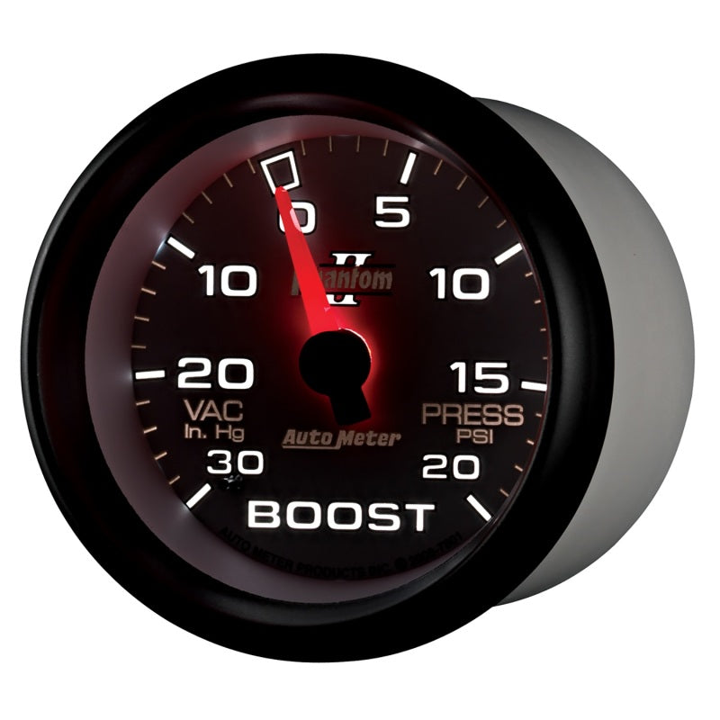 AutoMeter Gauge Vac/Boost 2-5/8in. 30Inhg-20PSI Mechanical Phantom II Gauges AutoMeter