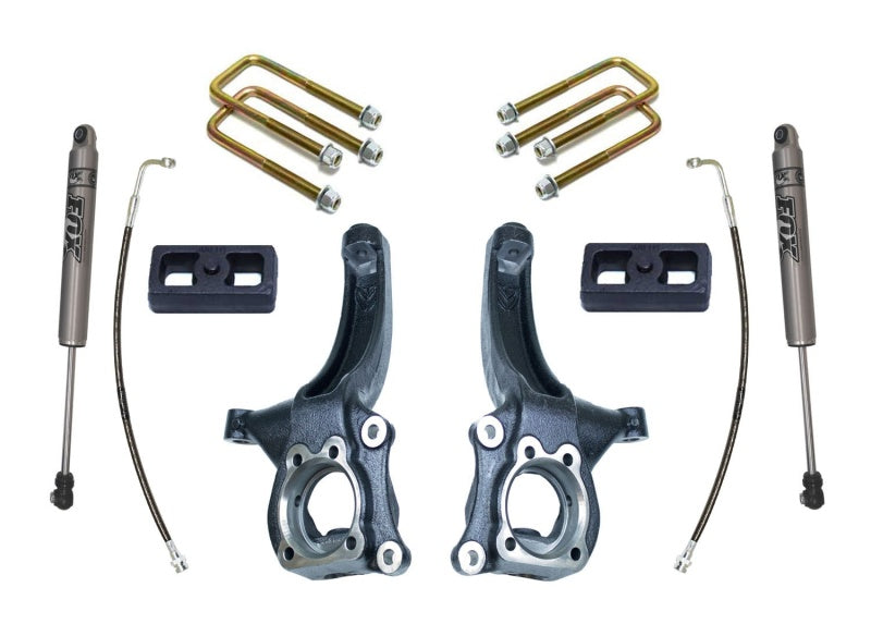 MaxTrac 15-18 Chevrolet Colorado 2WD 4in/2in MaxPro Elite Spindle Lift Kit w/FOX Shocks Steering Knuckles & Spindles Maxtrac