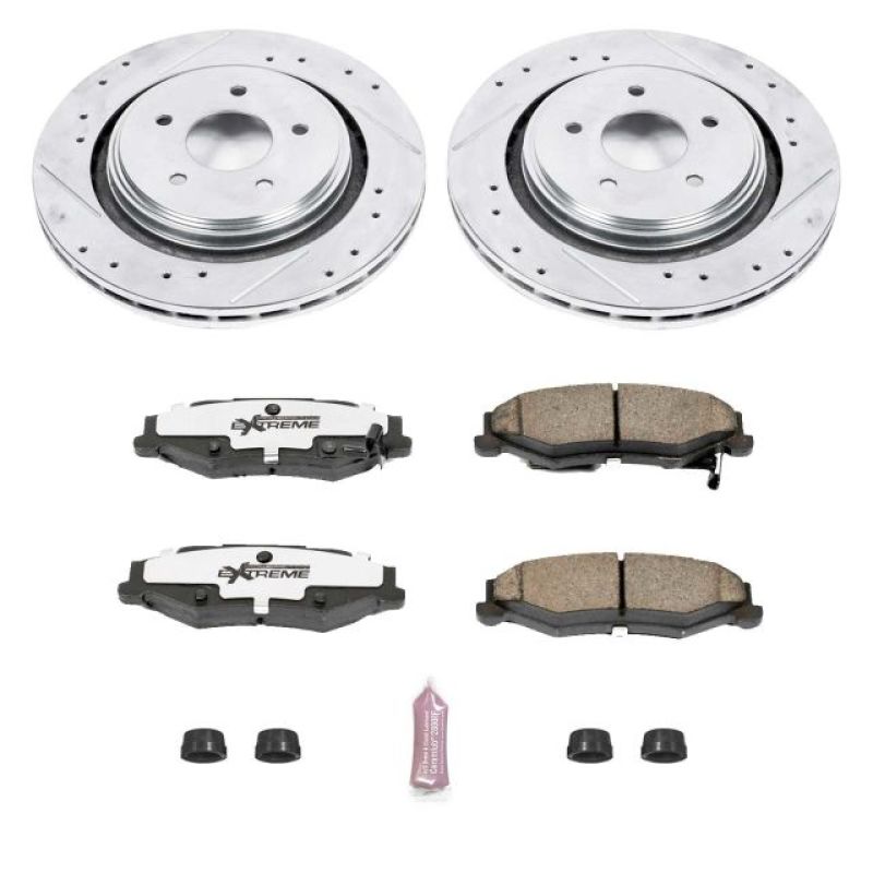 Power Stop 06-09 Cadillac XLR Rear Z26 Street Warrior Brake Kit Brake Kits - Performance D&S PowerStop