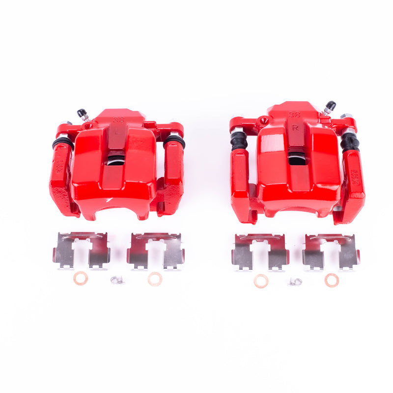 Power Stop 12-18 Toyota RAV4 Rear Red Calipers w/Brackets - Pair Brake Calipers - Perf PowerStop