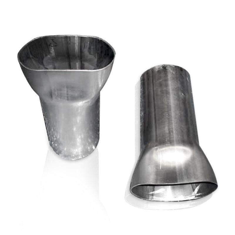 Stainless Works 2 Way Collector - 2in Inlets 3in Single Outlet Exhaust Collector Stainless Works