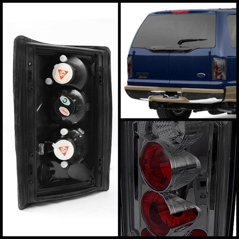 Spyder Ford Excursion 00-06/Econoline 150/250/350/450/550 95-06 Euro Tail Lights Smk ALT-YD-FEC00-SM Tail Lights SPYDER