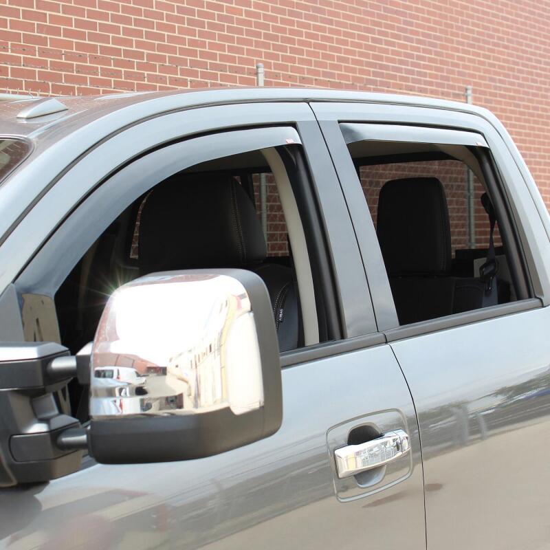 Westin 2016-2018 Nissan Titan XD/Titan Wade In-Channel Wind Deflector 4pc - Smoke Wind Deflectors Westin