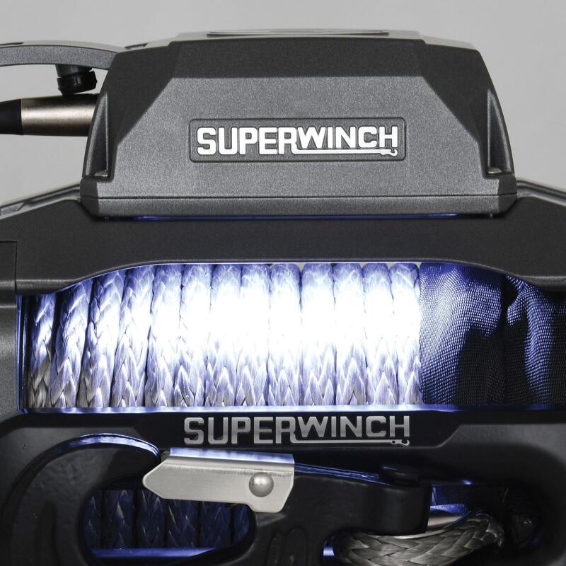 Superwinch 12000 LBS 12V DC 3/8in x 80ft Synthetic Rope SX 12000SR Winch - Graphite Winches Superwinch