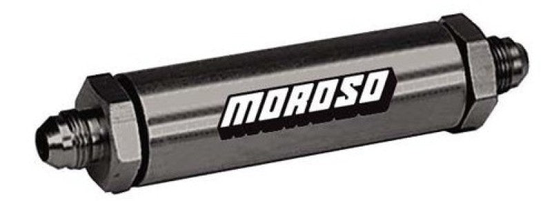 Moroso Oil Filter - In Line Screened -10An - Aluminum Oil Filters Moroso