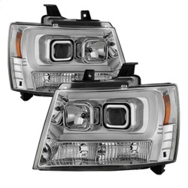 Spyder 07-14 Chevy Suburban/1500/2500/Tahoe V2 Projector Headlights Chrome PRO-YD-CSUB07V2-DRL-C Headlights SPYDER