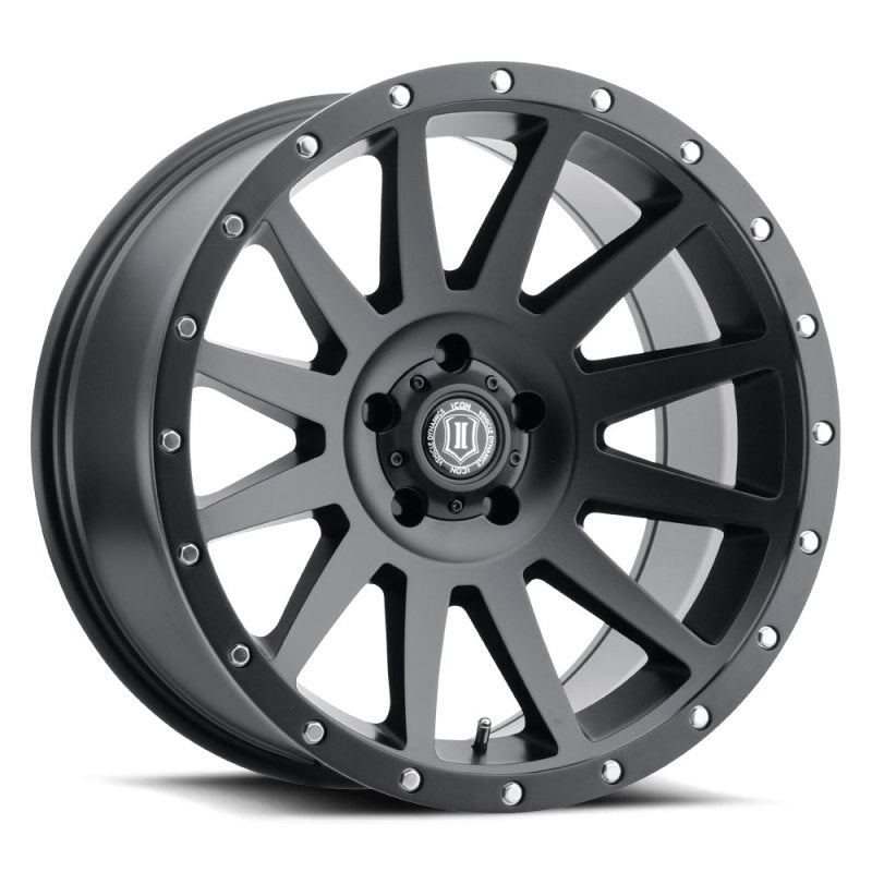 ICON Compression 20x10 6x5.5 -19mm Offset 4.75inBS Satin Black Wheel Wheels - Cast ICON
