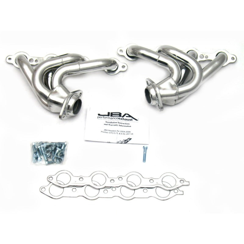 JBA 04-06 Pontiac GTO 5.7/6.0L LS 1-5/8in Primary Silver Ctd Cat4Ward Header Headers & Manifolds JBA