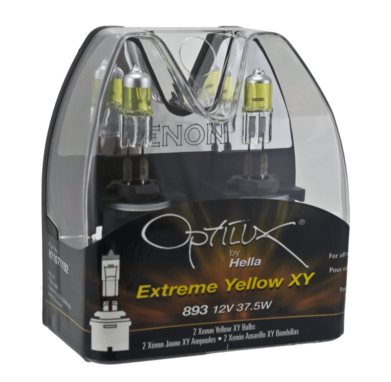 Hella Optilux 893 12V 37.5W Extreme Yellow Bulbs (Pair) Bulbs Hella