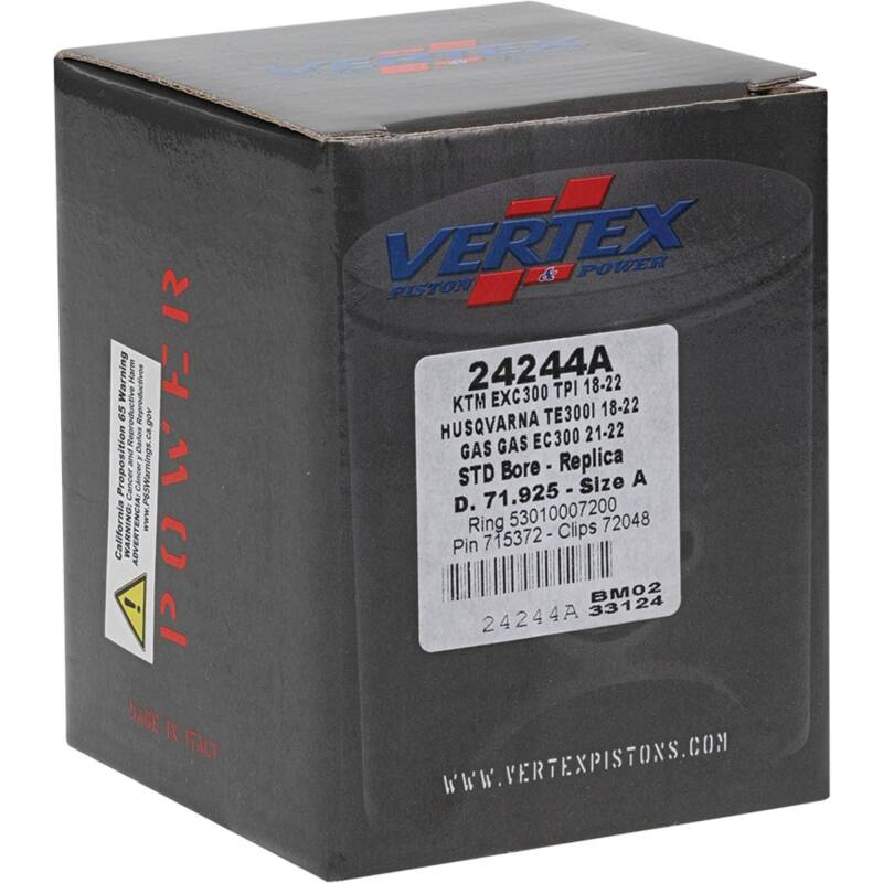 Vertex Piston 2024 KTM 300 EXC 300cc Cast Replica Piston Kit Piston Sets - Powersports Vertex Pistons