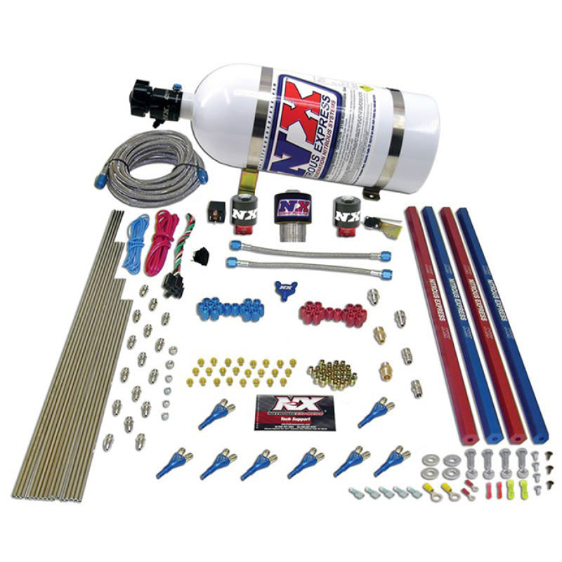 Nitrous Express Pro-Shk/Gas Nitrous Kit (200-600HP) w/Rails and 10lb Bottle Nitrous Systems Nitrous Express