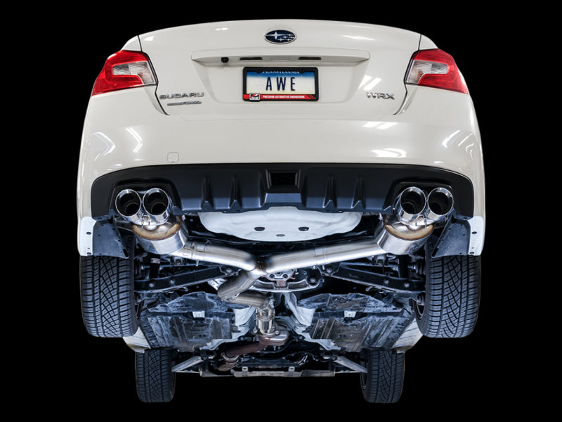 AWE Tuning 2015+ Subaru WRX VA Sedan Touring Edition Exhaust - Chrome Silver Tips (102mm) Catback AWE Tuning