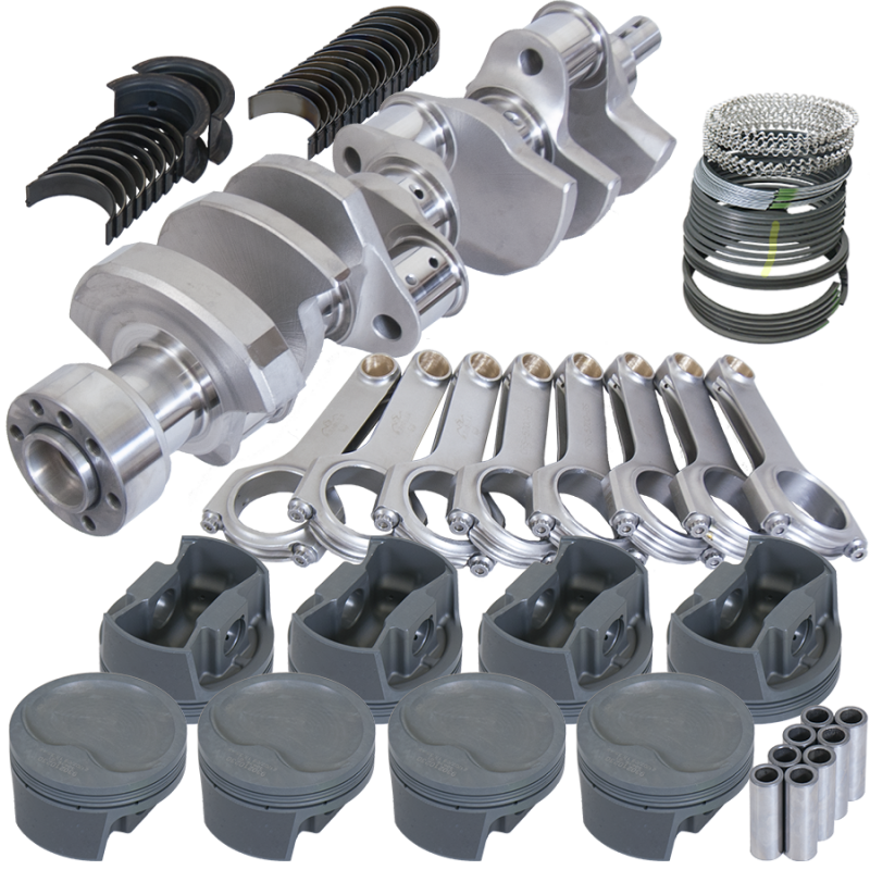 Eagle Chevy 350 1Pc 3.750in Crank 5.700in H-Beam -16cc Inv Dome 4.040in Pistons Balanced Assembly Rotating Assemblies Eagle