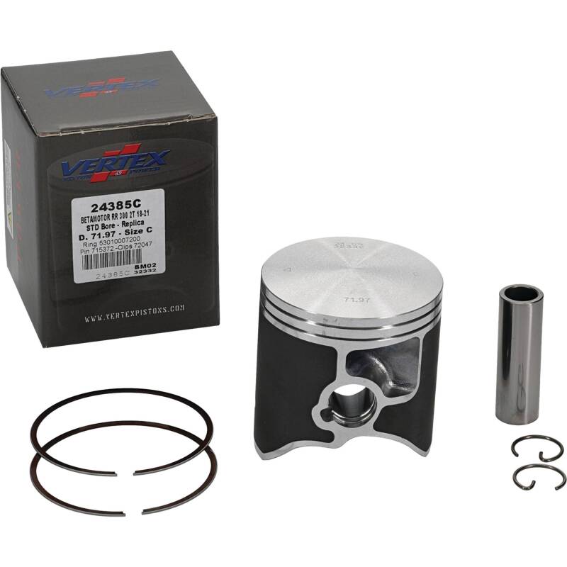 Vertex Piston 18-21 Beta RR 2T 300 300cc Cast Replica Piston Kit Piston Sets - Powersports Vertex Pistons