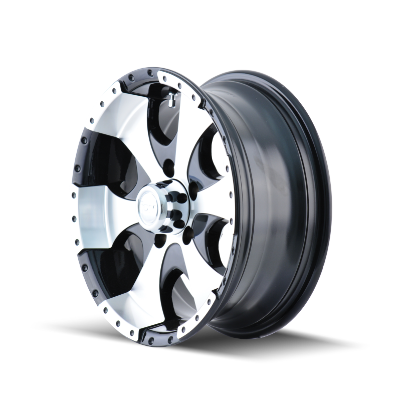 ION Type 136 15x6 / 5x114.3 BP / 0mm Offset / 83.82mm Hub Black/Machined Wheel Wheels - Cast ION Wheels