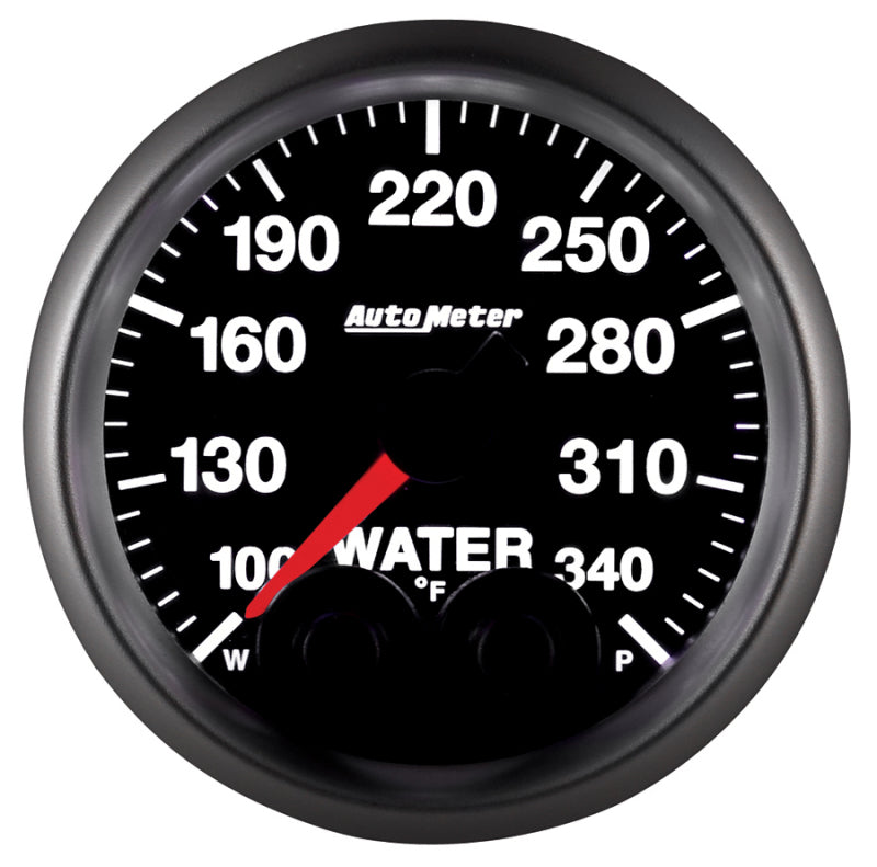 Autometer Elite 52mm 100-340 Deg F Water Temperature Peak and Warn Gauge w/ Electonic Control Gauges AutoMeter