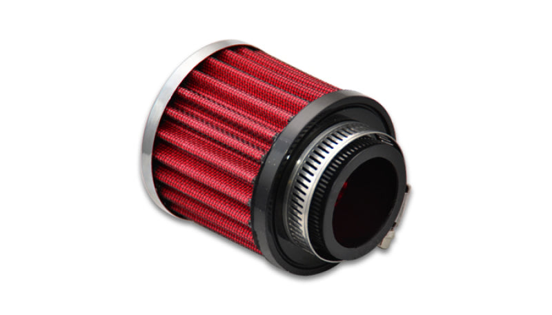 Vibrant Crankcase Breather Filter w/ Chrome Cap 1.5in 38mm Inlet ID Air Filters - Universal Fit Vibrant