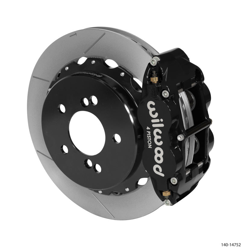 Wilwood Narrow Superlite 4R Rear Kit 12.88in Slotted Black 00-06 BMW M3 E46 Big Brake Kits Wilwood
