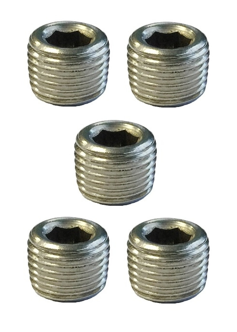 Torque Solution Stainless Steel 1/8 in NPT Plug: Universal 5 Pack Fittings Torque Solution