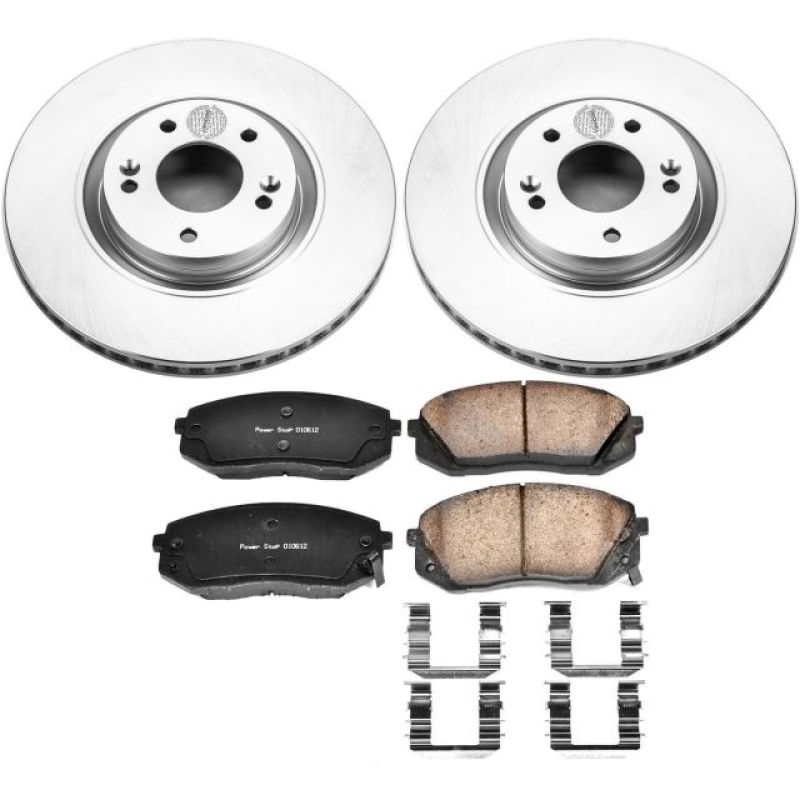 Power Stop 15-16 Hyundai Sonata Front Z17 Evolution Geomet Coated Brake Kit Brake Kits - Performance Blank PowerStop