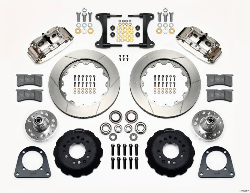 Wilwood Narrow Superlite 6R Front Hub Kit 14.00in Polished TCI-IFS 71-78 (Pinto Based) Big Brake Kits Wilwood