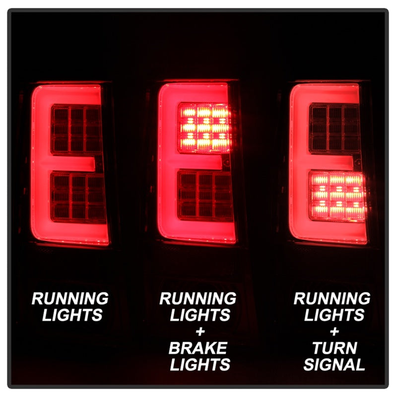 Spyder Jeep Grand Cherokee 05-06 Version 2 Light Bar LED Tail Lights - Chrome Tail Lights SPYDER