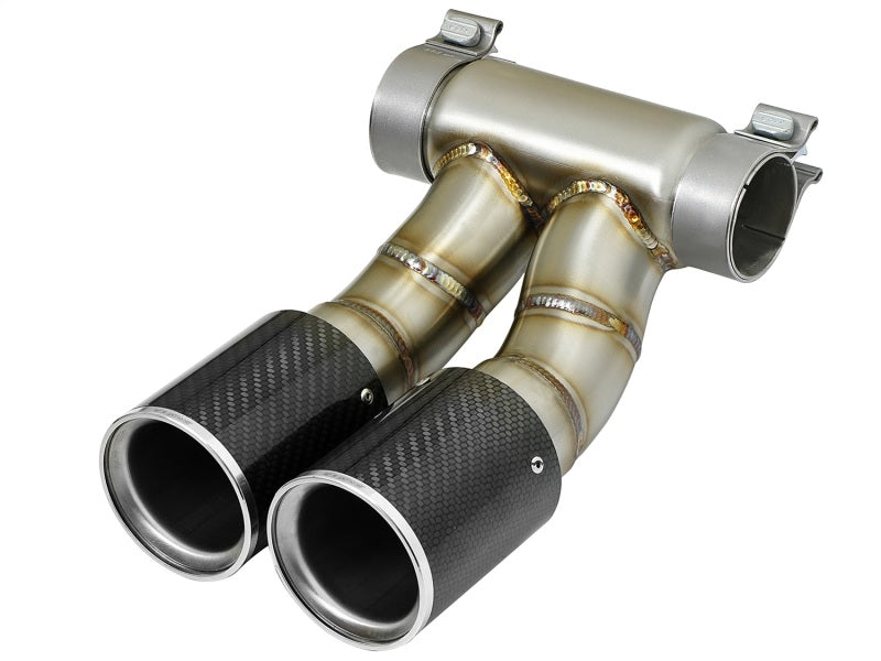 aFe Power 13-14 Porsche Cayman S / Boxster S Carbon Fiber Exhaust Tip Upgrade Catback aFe