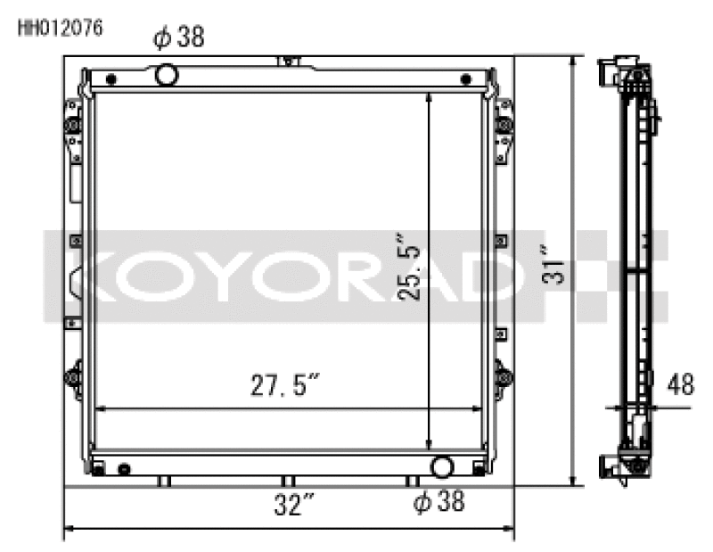 Koyo Toyota 10-13 Tundra 4.6L/07-13 Tundra 5.7L V8 (AT) Racing Radiator *Requires SK-C13* Radiators Koyo