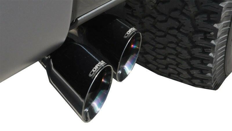 Corsa 2011-2014 Ford F-150 Raptor 6.2L V8 145in Wheelbase Black Xtreme Cat-Back Exhaust Catback CORSA Performance