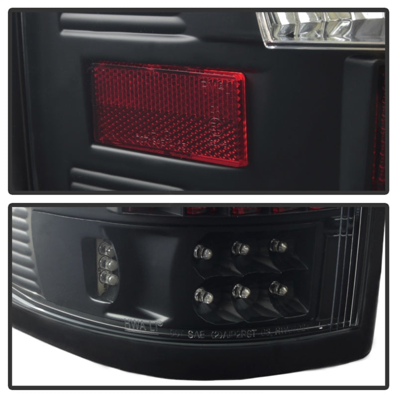xTune Ford F150 Styleside 04-08 (Not Fit Heritage & SVT) LED Tail Lights Black ALT-ON-FF15004-LED-BK Tail Lights SPYDER