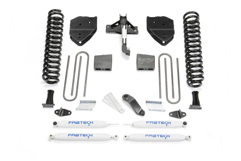 Fabtech 17-21 Ford F250/F350 4WD Gas 6in Basic Sys w/Perf Shks Lift Kits Fabtech