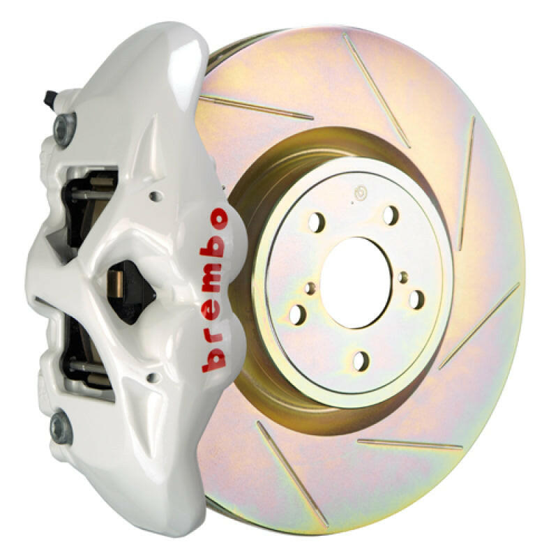 Brembo 12-16 FR-S Front GT BBK 4 Piston Cast 326 x30 1pc Rotor Slotted Type1-White Brake Kits - Performance Slot Brembo
