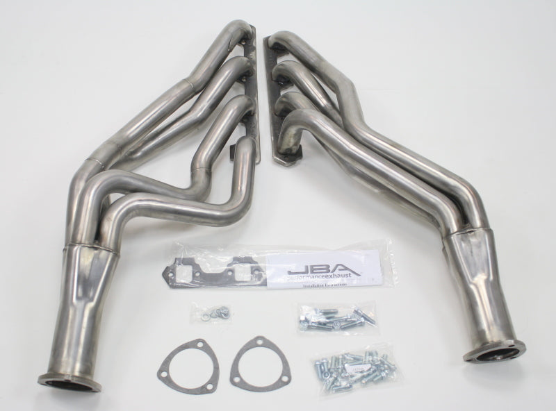 JBA 65-73 Ford Mustang 260-302 SBF 4 Speed C4/C6/AOD 1-3/4in Primary Raw 409SS Long Tube Header Headers & Manifolds JBA