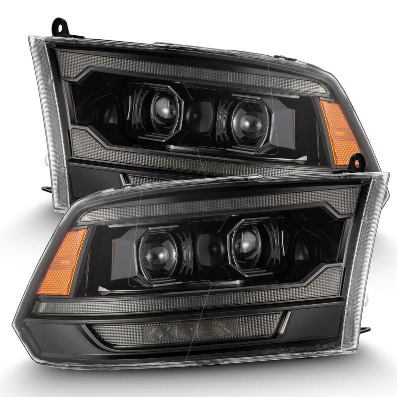 AlphaRex 09-18 RAM 1500 PRO-Series Proj Headlights Alpha-Black w/Sequential Signal & Top/Middle DRL Headlights AlphaRex