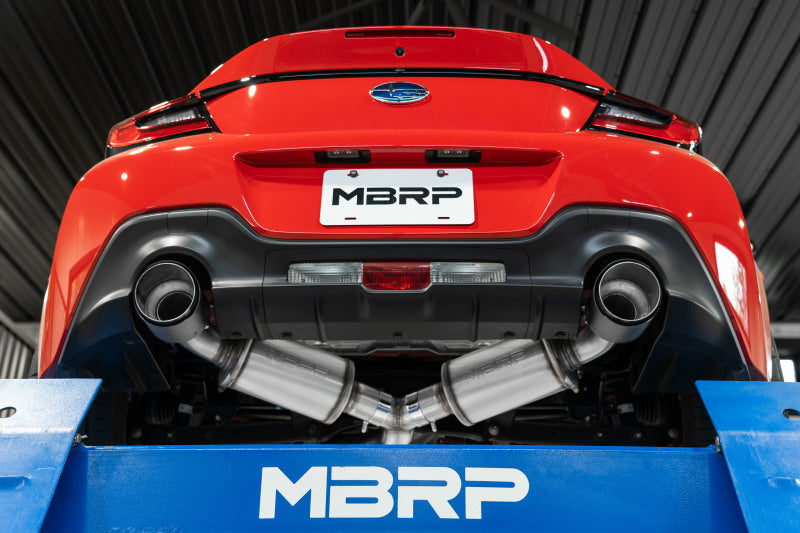 MBRP 13-16 Subaru BRZ 2.0L/ 2.4L 3in Dual Split Rear Cat Back w/Burnt End Tips- T304 Catback MBRP