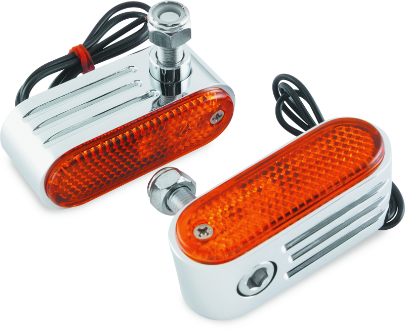 BikeMaster Marker/Side Lights 5/16in Mount Single Bulb Amber Sidemarkers & Indicators BikeMaster
