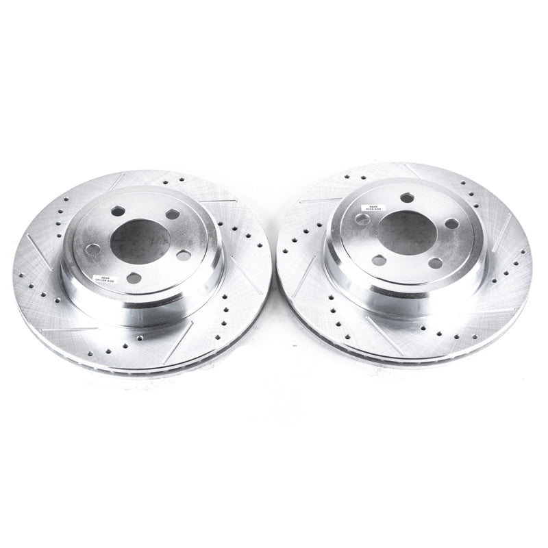 Power Stop 05-19 Chrysler 300 Rear Evolution Drilled & Slotted Rotors - Pair Brake Rotors - Slot & Drilled PowerStop