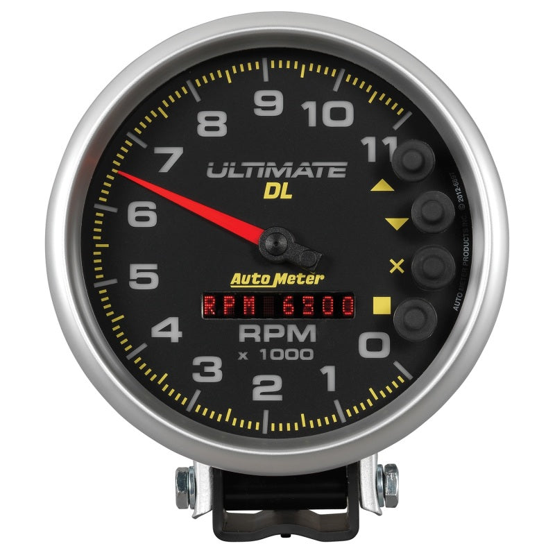 Autometer 5 inch Ultimate DL Playback Tachometer 11000 RPM - Black Performance Monitors AutoMeter