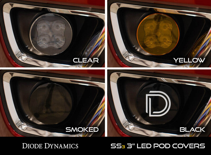 Diode Dynamics SS3 LED Pod Cover Round - Smoked Light Accessories and Wiring Diode Dynamics