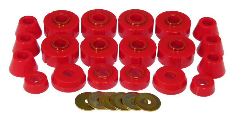 Prothane 78-79 Ford Bronco Body Mount Kit - Red Bushing Kits Prothane