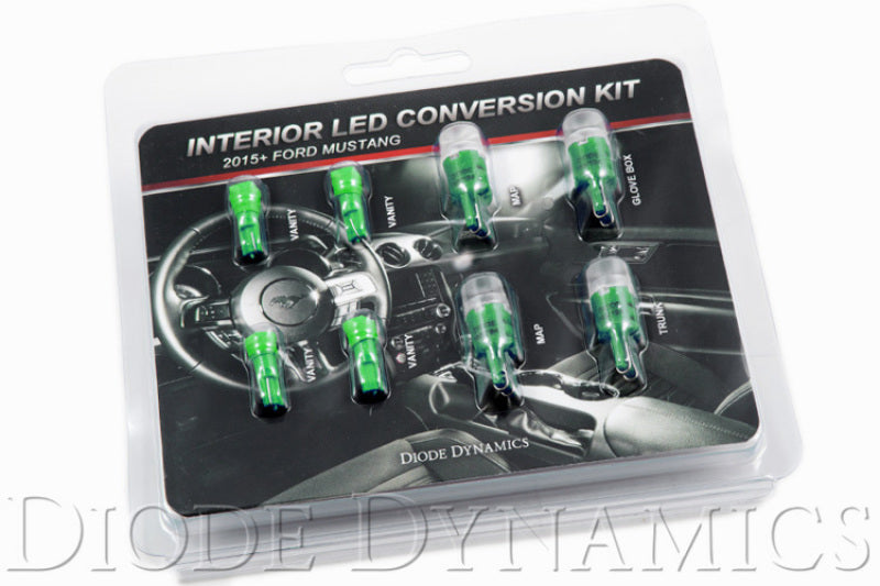 Diode Dynamics Mustang Interior Light Kit 15-17 Mustang Stage 2 - Green Bulbs Diode Dynamics